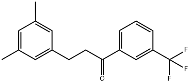 3-(3,5-DIMETHYLPHENYL)-3'-TRIFLUOROMETHYLPROPIOPHENONE 结构式