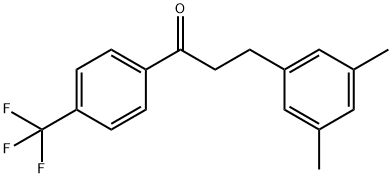 3-(3,5-DIMETHYLPHENYL)-4'-TRIFLUOROMETHYLPROPIOPHENONE 结构式