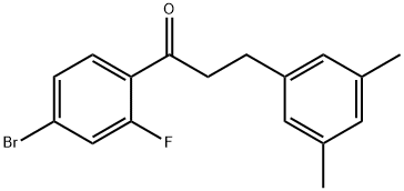 4'-BROMO-3-(3,5-DIMETHYLPHENYL)-2'-FLUOROPROPIOPHENONE 结构式