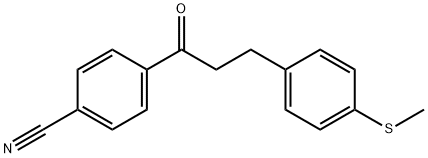 4'-CYANO-3-(4-THIOMETHYLPHENYL)PROPIOPHENONE 结构式