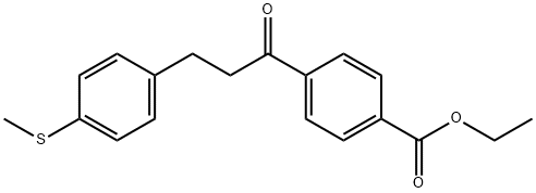 4'-CARBOETHOXY-3-(4-THIOMETHYLPHENYL)PROPIOPHENONE 结构式