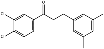 3',4'-DICHLORO-3-(3,5-DIMETHYLPHENYL)PROPIOPHENONE 结构式