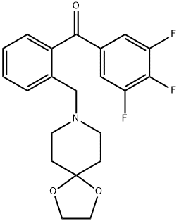 2''-[8-(1,4-dioxa-8-azaspiro[4.5]decyl)methyl]-3,4,5-trifluorobenzophenone