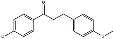 4'-CHLORO-3-(4-THIOMETHYLPHENYL)PROPIOPHENONE 结构式