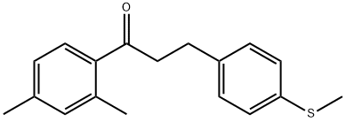 2',4'-DIMETHYL-3-(4-THIOMETHYLPHENYL)PROPIOPHENONE 结构式