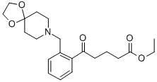 5-(2-((1,4-二噁烷-8-氮杂螺环并[4.5]癸-8-基)甲基)苯基)-5-氧代戊酸乙酯 结构式