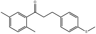 2',5'-DIMETHYL-3-(4-THIOMETHYLPHENYL)PROPIOPHENONE 结构式
