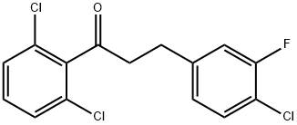 3-(4-CHLORO-3-FLUOROPHENYL)-2',6'-DICHLOROPROPIOPHENONE 结构式