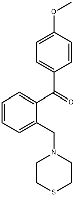 (4-甲氧基苯基)(2-(硫代吗啉甲基)苯基)甲酮 结构式
