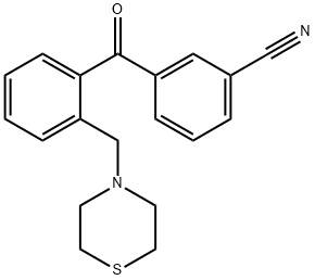 3'-CYANO-2-THIOMORPHOLINOMETHYL BENZOPHENONE 结构式