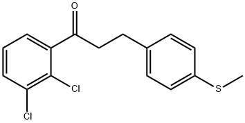 2',3'-DICHLORO-3-(4-THIOMETHYLPHENYL)PROPIOPHENONE 结构式