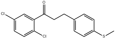 2',5'-DICHLORO-3-(4-THIOMETHYLPHENYL)PROPIOPHENONE 结构式
