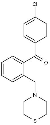 (4-氯苯基)(2-(硫代吗啉甲基)苯基)甲酮 结构式