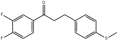 3',4'-DIFLUORO-3-(4-THIOMETHYLPHENYL)PROPIOPHENONE 结构式