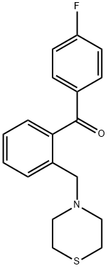 4'-FLUORO-2-THIOMORPHOLINOMETHYL BENZOPHENONE 结构式