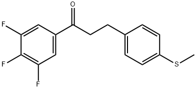 3-(4-THIOMETHYLPHENYL)-3',4',5'-TRIFLUOROPROPIOPHENONE 结构式