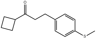 CYCLOBUTYL 2-(4-THIOMETHYLPHENYL)ETHYL KETONE 结构式