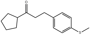 CYCLOPENTYL 2-(4-THIOMETHYLPHENYL)ETHYL KETONE 结构式