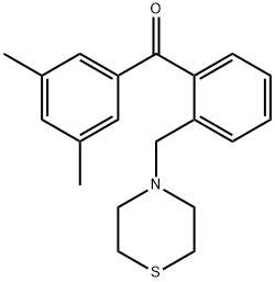 3,5-DIMETHYL-2'-THIOMORPHOLINOMETHYL BENZOPHENONE 结构式