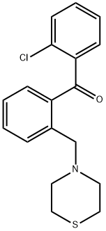 2-CHLORO-2'-THIOMORPHOLINOMETHYL BENZOPHENONE 结构式