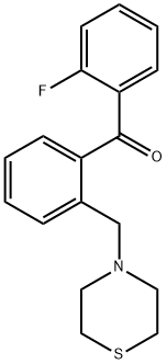 2-FLUORO-2'-THIOMORPHOLINOMETHYL BENZOPHENONE 结构式