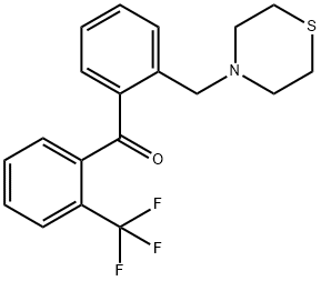 2-THIOMORPHOLINOMETHYL-2'-TRIFLUOROMETHYLBENZOPHENONE 结构式