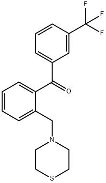 2-THIOMORPHOLINOMETHYL-3'-TRIFLUOROMETHYLBENZOPHENONE 结构式