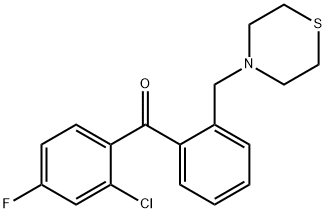 2-CHLORO-4-FLUORO-2'-THIOMORPHOLINOMETHYL BENZOPHENONE