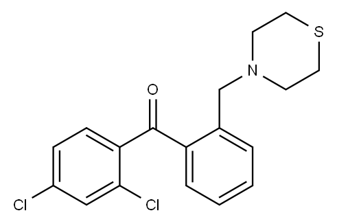 2,4-DICHLORO-2'-THIOMORPHOLINOMETHYL BENZOPHENONE 结构式