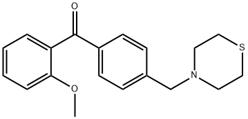 (2-甲氧基苯基)(4-(硫代吗啉甲基)苯基)甲酮 结构式