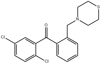 2,5-DICHLORO-2'-THIOMORPHOLINOMETHYL BENZOPHENONE 结构式