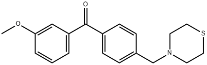 3-METHOXY-4'-THIOMORPHOLINOMETHYL BENZOPHENONE 结构式