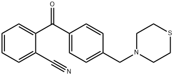 2-(4-(硫代吗啉甲基)苯甲酰基)苯甲腈 结构式