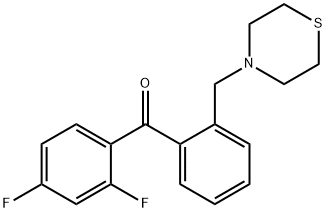 (2,4-二氟苯基)(2-(硫代吗啉甲基)苯基)甲酮 结构式