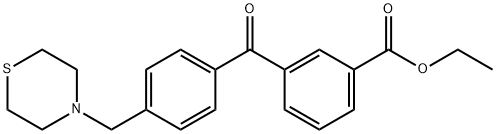 3-(4-(硫代吗啉甲基)苯甲酰基)苯甲酸乙酯 结构式