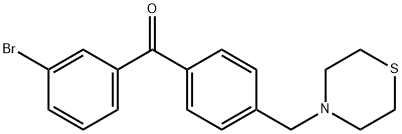 3-BROMO-4'-THIOMORPHOLINOMETHYL BENZOPHENONE 结构式