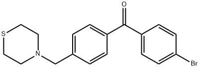 (4-溴苯基)(4-(硫代吗啉甲基)苯基)甲酮 结构式