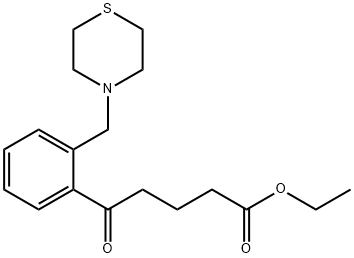 5-氧代-5-(2-(硫代吗啉甲基)苯基)戊酸乙酯 结构式