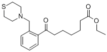 7-氧代-7-(2-(硫代吗啉甲基)苯基)庚酸乙酯 结构式