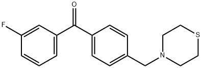 (3-氟苯基)(4-(硫代吗啉甲基)苯基)甲酮 结构式