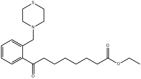 ETHYL 8-OXO-8-[2-(THIOMORPHOLINOMETHYL)PHENYL]OCTANOATE 结构式