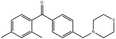 (2,4-二甲基苯基)(4-(硫代吗啉甲基)苯基)甲酮 结构式