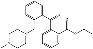 2-CARBOETHOXY-2'-(4-METHYLPIPERAZINOMETHYL) BENZOPHENONE 结构式