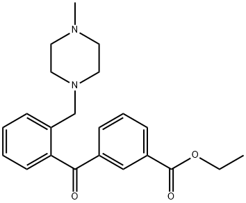 3'-CARBOETHOXY-2-(4-METHYLPIPERAZINOMETHYL) BENZOPHENONE 结构式