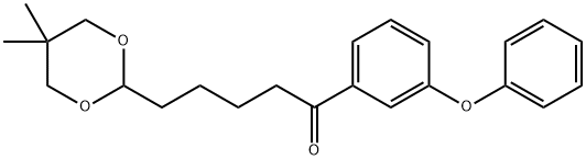 5-(5,5-二甲基-1,3-二氧六环-2-基)-1-(3-苯氧基苯基)戊-1-酮 结构式