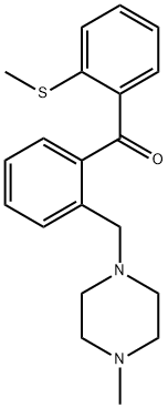 2-(4-METHYLPIPERAZINOMETHYL)-2'-THIOMETHYLBENZOPHENONE 结构式