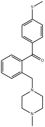 2-(4-METHYLPIPERAZINOMETHYL)-4'-THIOMETHYLBENZOPHENONE 结构式