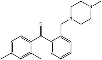 2,4-DIMETHYL-2'-(4-METHYLPIPERAZINOMETHYL) BENZOPHENONE 结构式