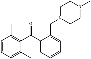 2,6-DIMETHYL-2'-(4-METHYLPIPERAZINOMETHYL) BENZOPHENONE 结构式