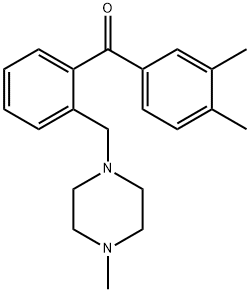 (3,4-二甲基苯基)(2-((4-甲基哌嗪-1-基)甲基)苯基)甲酮 结构式